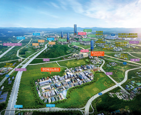 출처 : 천안테크노파크㈜ / 천안테크노파크 위치도 