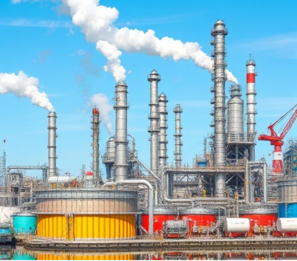 뤼튼 이미지 / 석유화학 산업의 중국발 공급과잉에 대처하기 위한 고부가·친환경 전환이 시급하다.